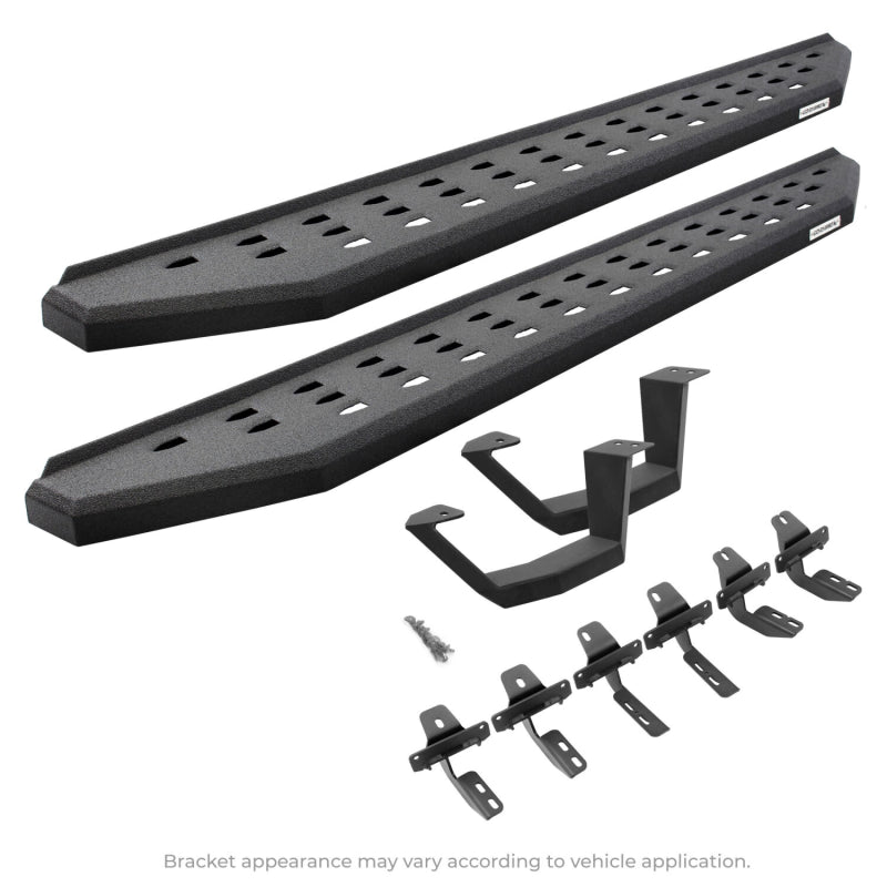 Go Rhino RB20 Running Boards with Mounting Brackets With 1 Pair Drop Steps Kit Model 6949274810T