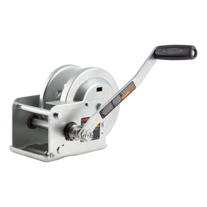 CURT Hand-Crank Brake Winch, 1,500 lbs, 5:1 Gear Ratio, 10.6" Handle Model 29615
