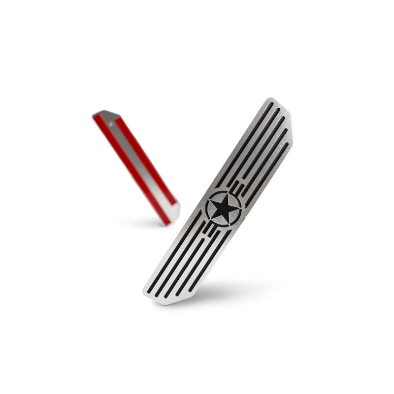 DV8 Offroad 2018-2025 Jeep Gladiator JT WranglerJL JLU Rear Sill Plate "Star Logo" Model D-JL-180014-STR4