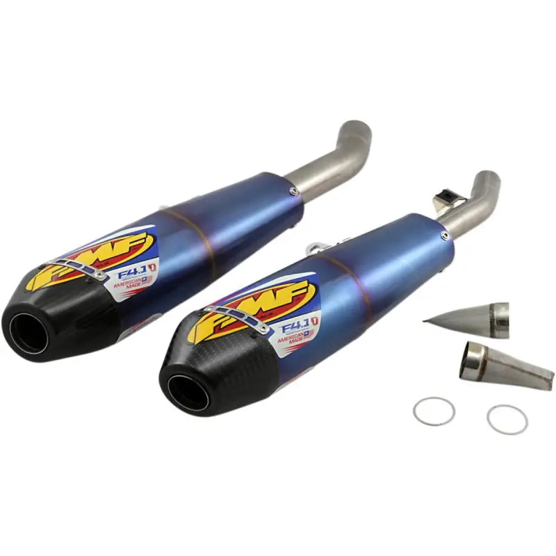 041575 Fmf Factory 4.1 Rct Slip-On Exhaust Anodized Blue W/Car wps-79-40018