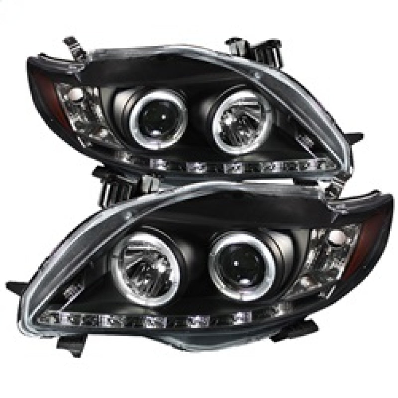 Spyder Toyota Corolla 09-10 Projector Headlights LED Halo DRL Blk High H1 Low H1 PRO-YD-TC09-DRL-BK spy5032515