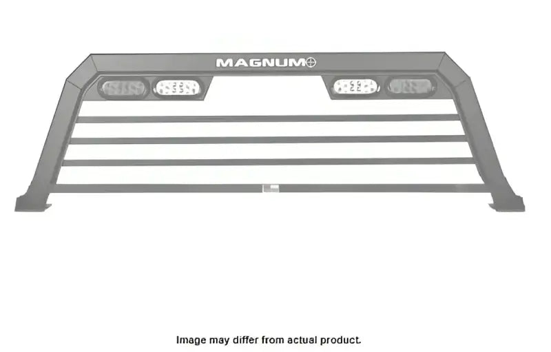 109L-A Magnum Truck Satin White Low Pro Headache Rack mtr109la