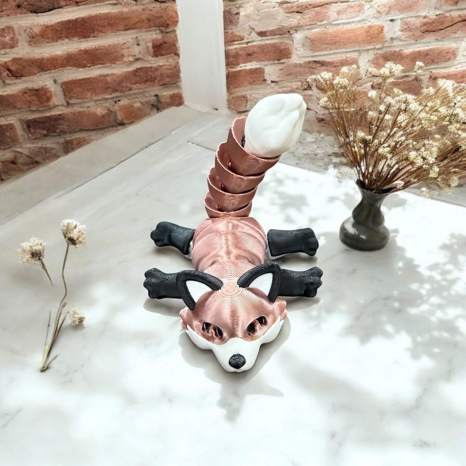 3D Print Miniature Fox Fidget Toy for Stress Relief Rose-Fox