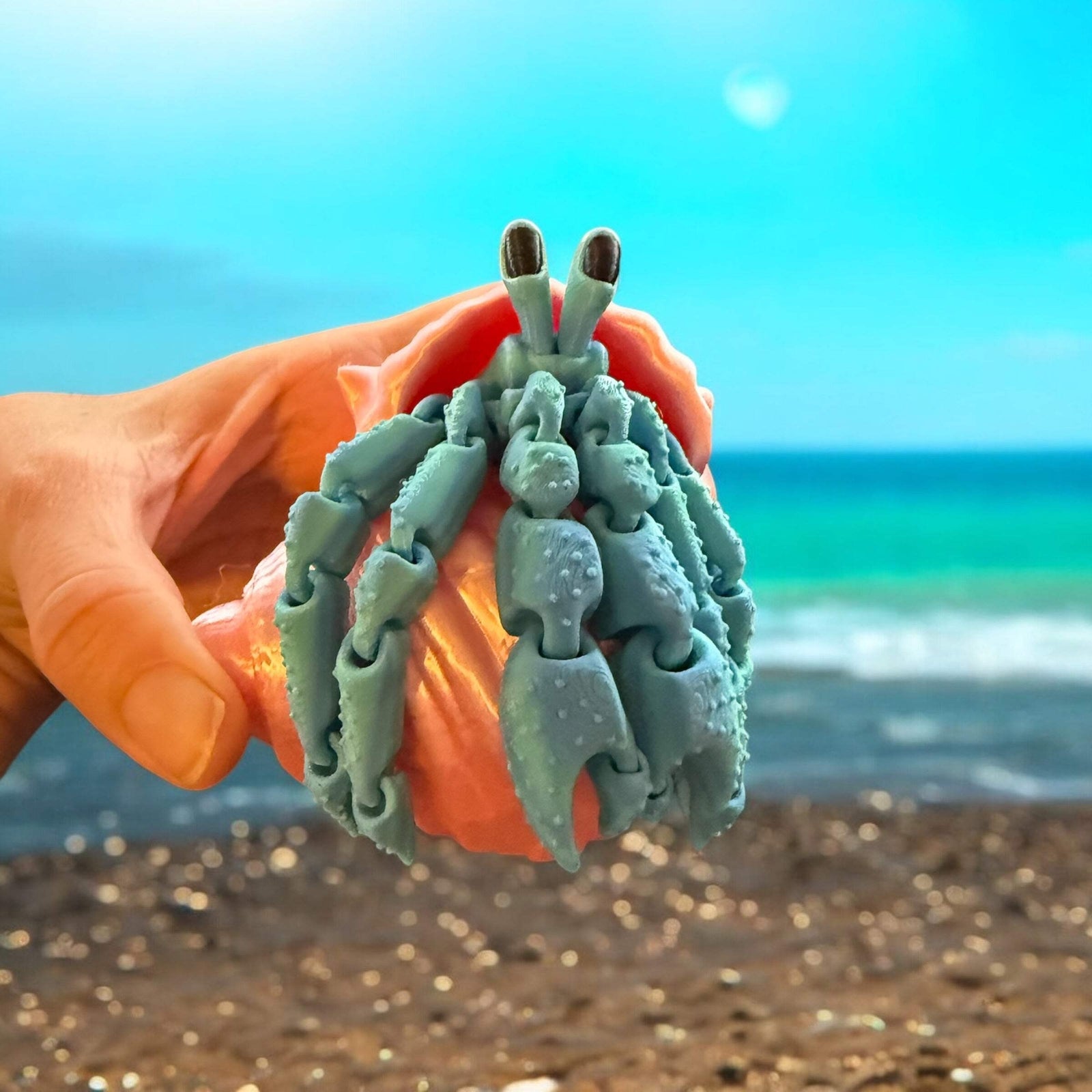 3D Fidget Toy Hermit Crab Stress Relief Buddy Hermit-Crab