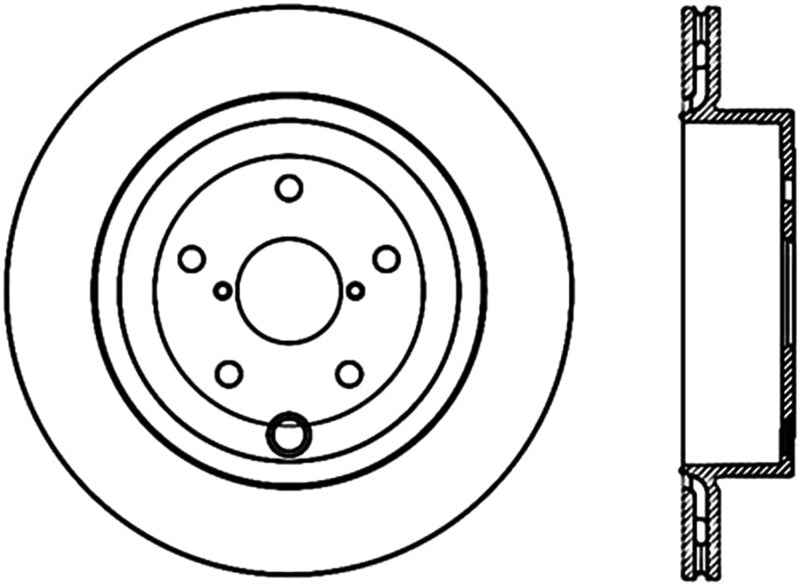 StopTech 08-16 Subaru Impreza WRX STI Right Rear Slotted Cyro Brake Rotor 126.47030CSR