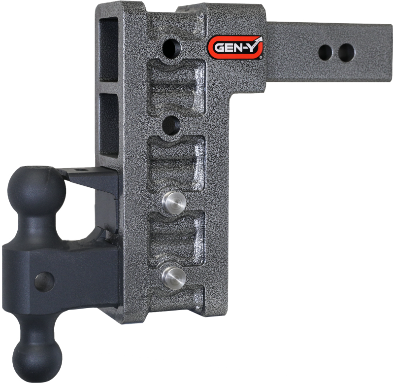 Gen-Y Mega Duty 2.5in Shank 9in Drop 3.5K TW 32K Hitch w/GH-0161 Dual-Ball/Pintle Lock