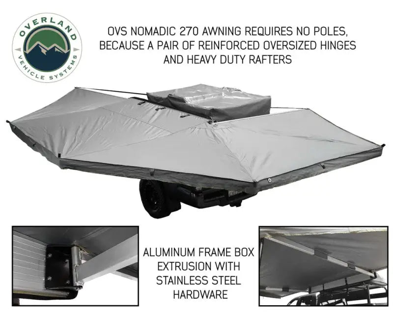 18279909 Overland Vcl Nomadic 270 Lt Driver Awning; without hardware ovs18279909