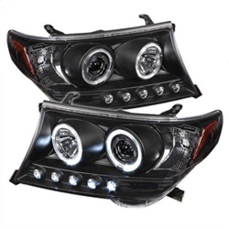 Spyder Toyota Land Cruiser 08-11 Projector Headlights LED Halo LED Blk PRO-YD-TLAND08-HL-BK spy5008275