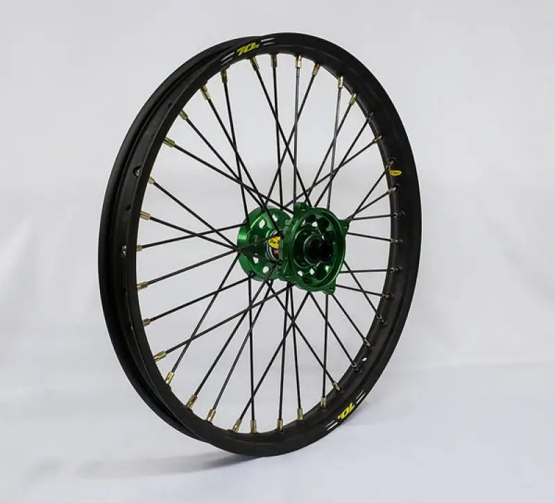 23-2605422 Pro-Wheel Wheel Front 1.60X21 Green Hub Gld Rim/Blk Spoke/Blk Nipple wps-800-23-2605422