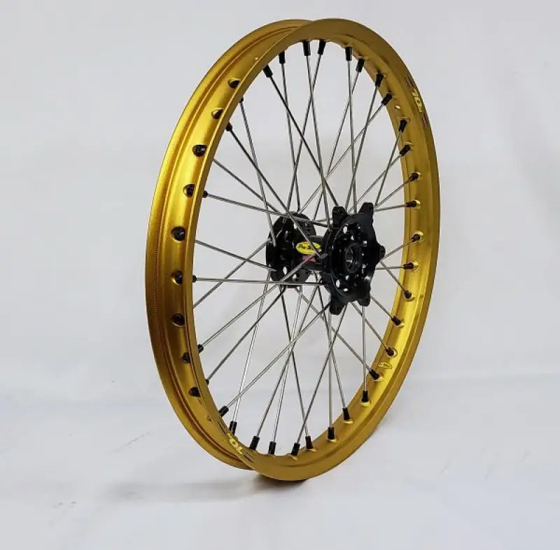 23-4508124 Pro-Wheel Wheel Front 1.60X21 Yellow Hub Sil Rim/Blk Spoke/Gld Nipple wps-800-23-4508124