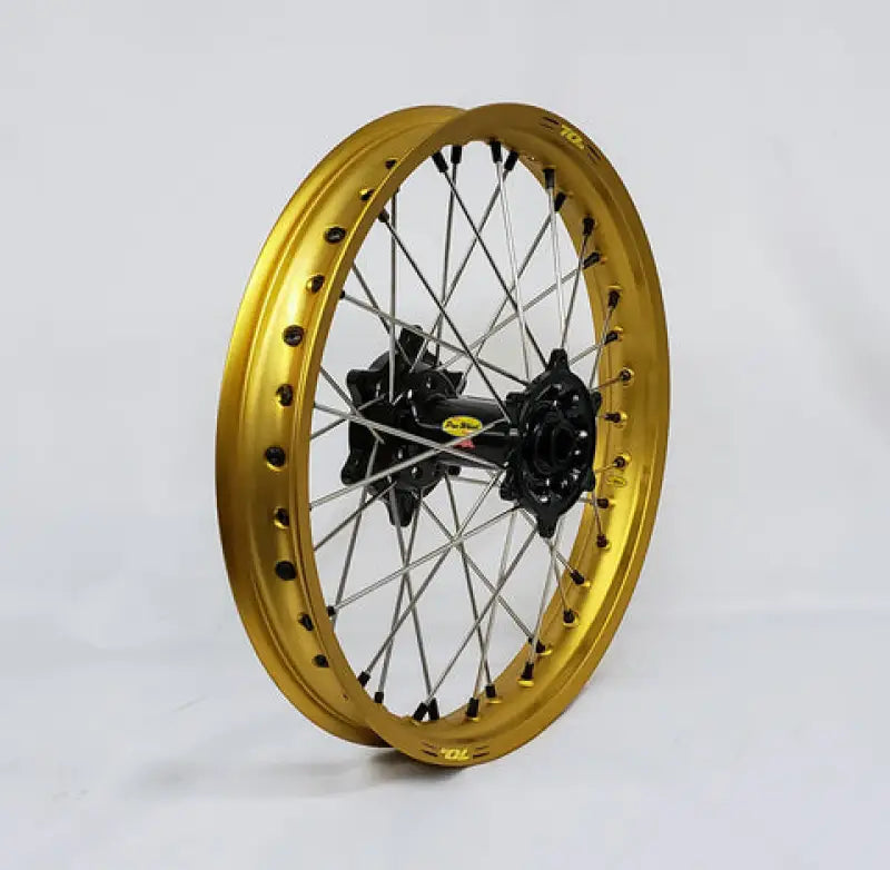 24-1102124 Pro-Wheel Wheel Rear 1.85X19 Black Hub Sil Rim/Blk Spoke/Gld Nipple wps-800-24-1102124