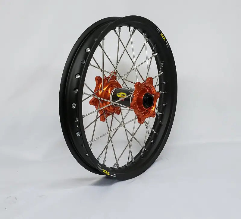 24-3096211 Pro-Wheel Wheel Rear 1.85X16 Orange Hub Blk Rim/Sil Spoke/Sil Nipple wps-800-24-3096211