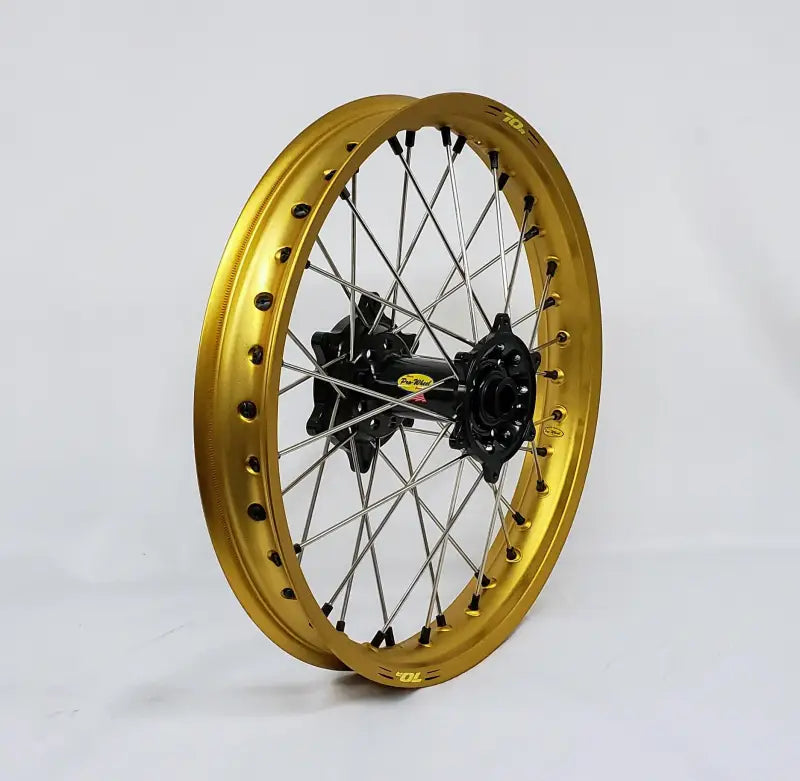 24-5902412 Pro-Wheel Wheel Rear 1.85X19 Black Hub Gld Rim/Sil Spoke/Blk Nipple wps-800-24-5902412