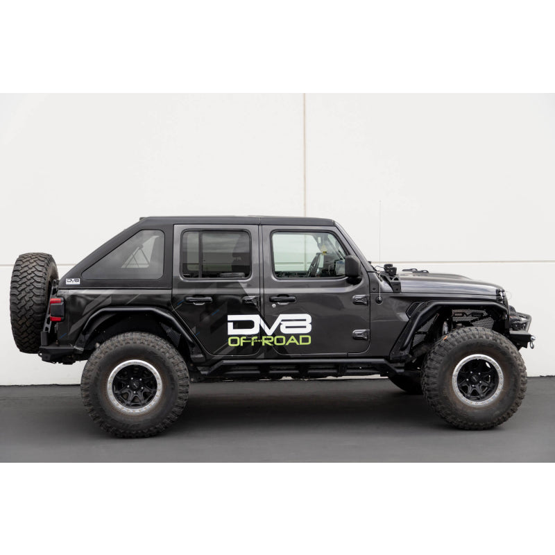DV8 Offroad 2018-2025 Jeep Wrangler JLU 4-Door Razor Series Fastback Hard Top Model HTJL02-B