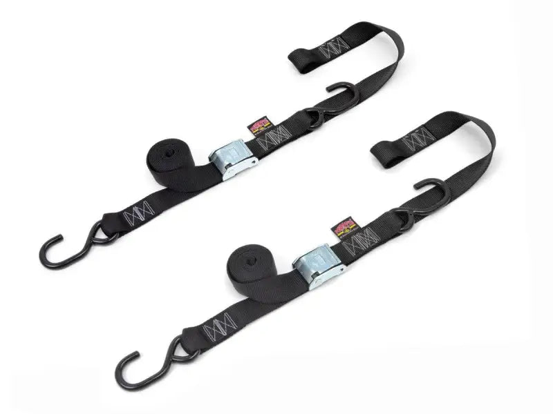 29624 Powertye Tie-Down Cam S-Hook Soft-Tye 1.5 InchX6' Black/Silver wps-57-1159logo