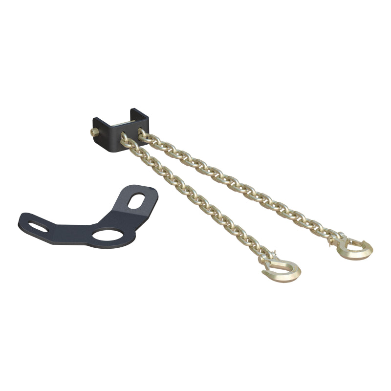 CURT CrossWing 5th Wheel Safety Chain Assembly with Gooseneck Anchor Plate Model 16614