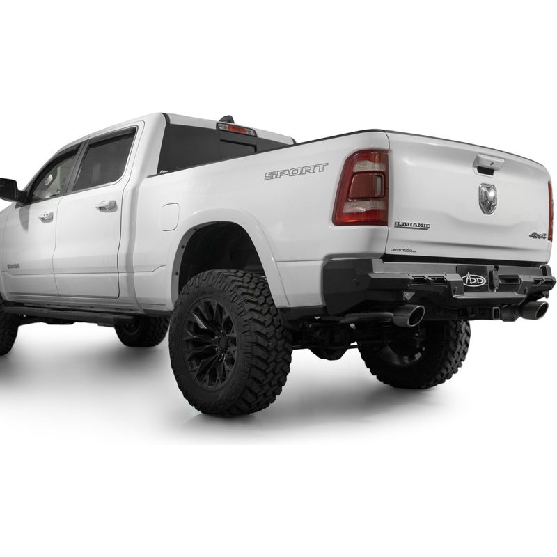 Addictive Desert Designs 19-24 RAM 1500 Black Label Rear Bumper Model R55020NA0103