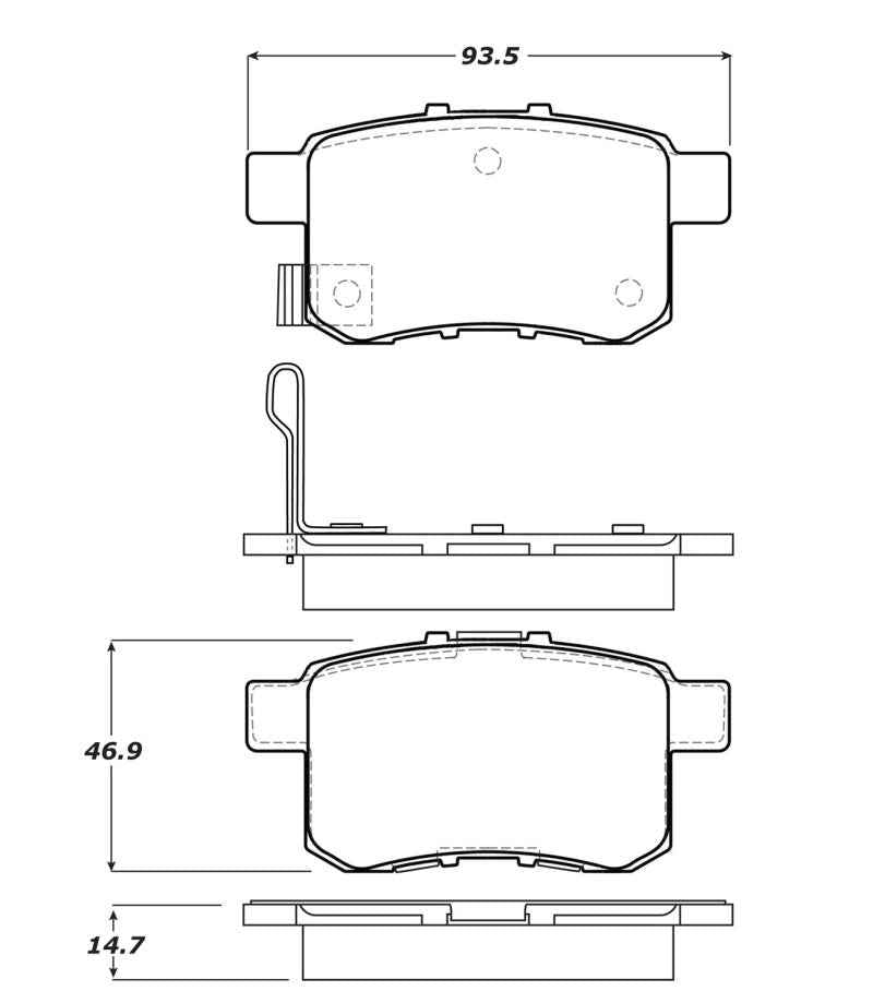 StopTech Performance Touring Brake Pads 308.13360