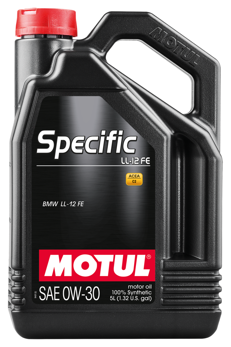 Motul 5L 100% Synthetic High Performance Engine Oil ACEA C2 BMW LL-12 FE+ 0W30 - Case of 4 mot107302