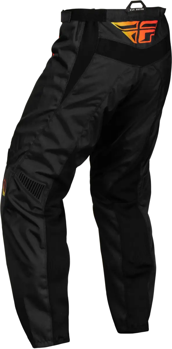 377-23122 Youth F 16 Pants Black/Yellow/Orange Sz 22 wps-377-23122