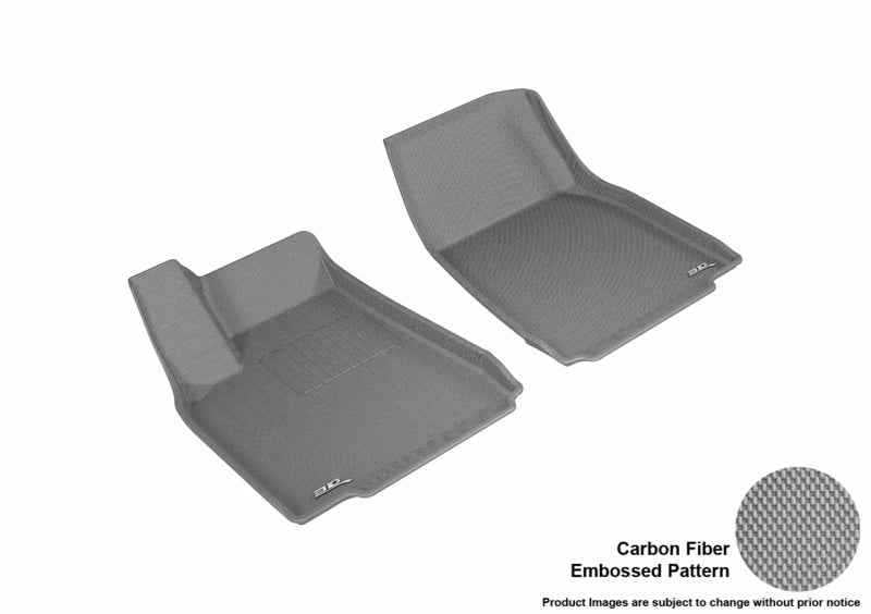 3D MAXpider 2016-2020 Tesla Model X Kagu 1st Row Floormat - Gray L1TL00111501