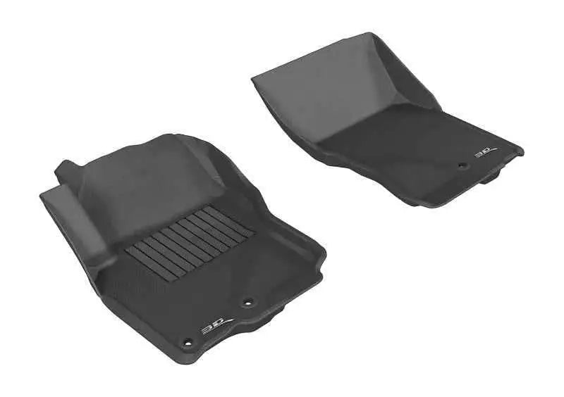 3D MAXpider 2005-2019 Nissan Frontier Crew/King Cab Kagu 1st Row Floormat - Black l1ns06111509