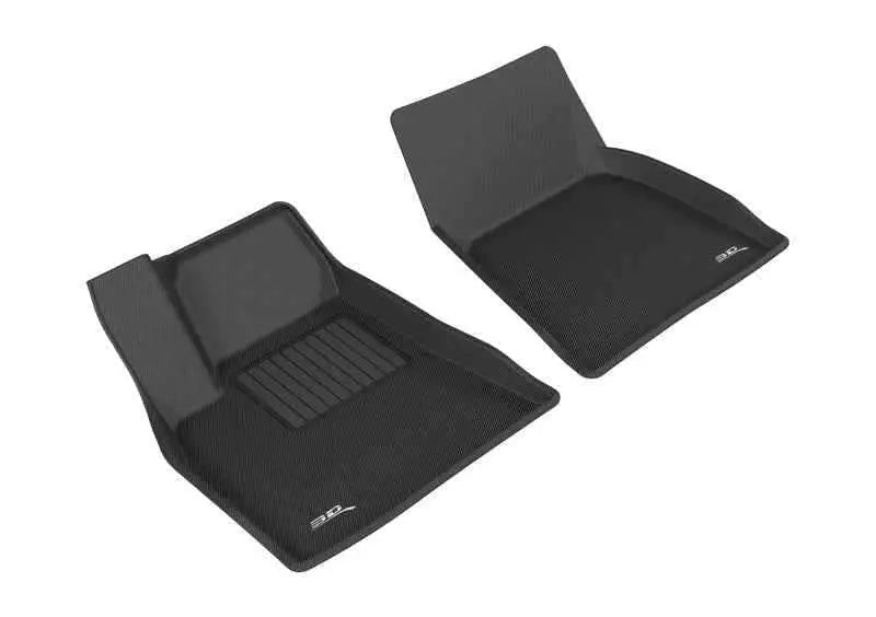 3D MAXpider 2012-2014 Tesla Model S Kagu 1st Row Floormat - Black l1tl00011509