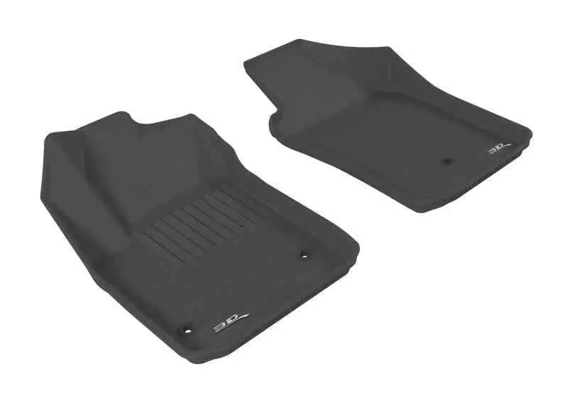 3D MAXpider 2012-2019 Fiat 500/500E Kagu 1st Row Floormat - Black l1fa00311509