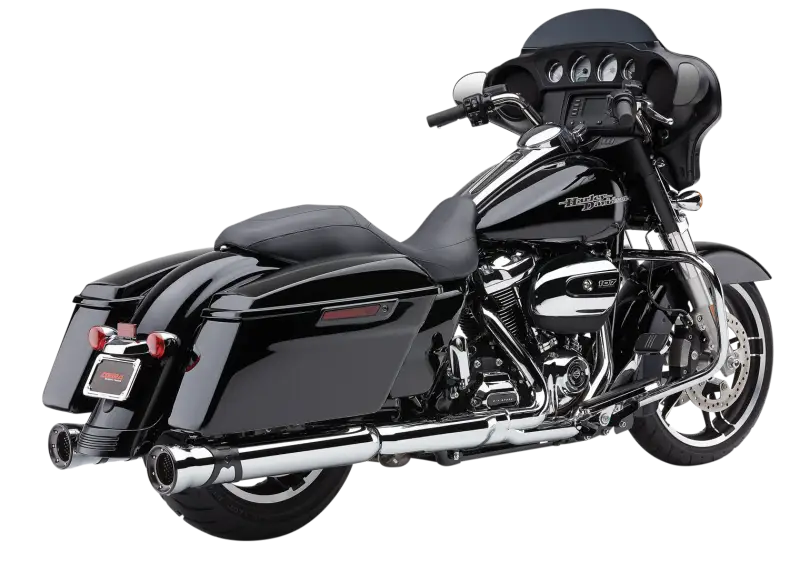 4 Inch Race Pro Chrome Slip Ons for FLH FLT 2017 2022 82-96351