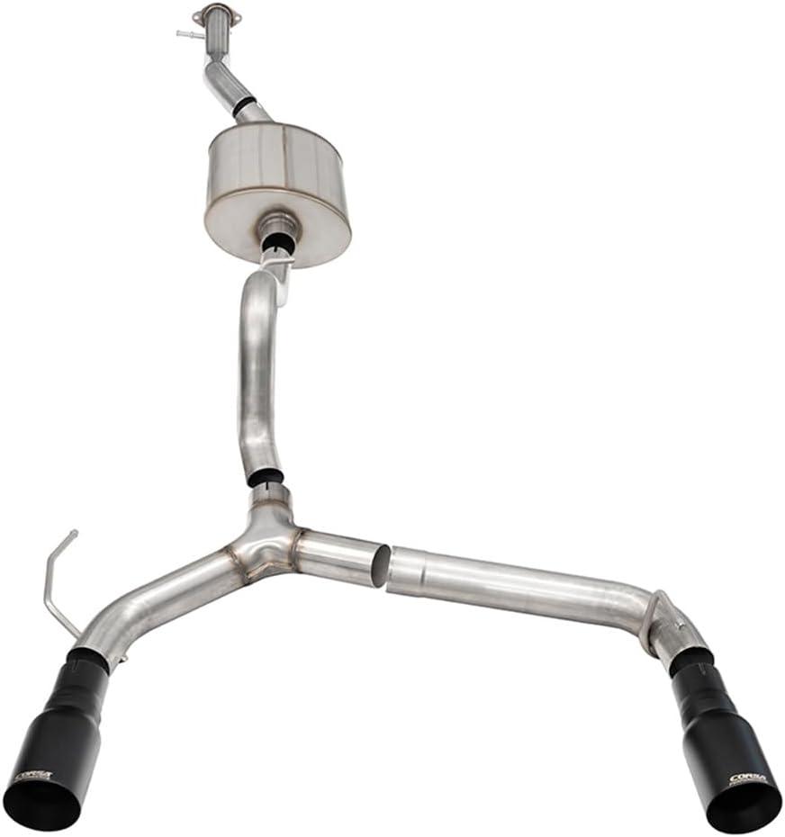 Corsa - 21-22 Ford Bronco 2.7L 4-Door 2.75in Cat-Back Dual Rear Exhaust w/ 4in Straight-Cut Black Tips (21210BPC) B0C4M12YFF