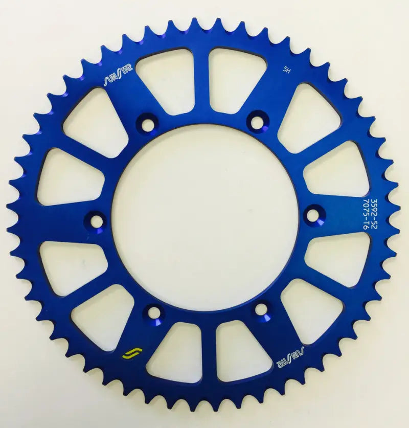 5-359252BL Rear Sprocket Aluminum 52t 520 Blu Hon/Yam wps-5-359252bl