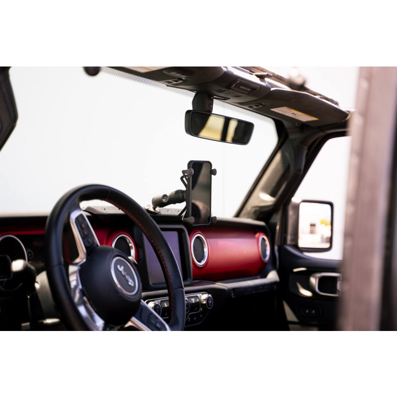 DV8 Offroad 2018-2025 Jeep Gladiator JT Wrangler JL, JLU Digital Device Dash Mount Model DMJL-01