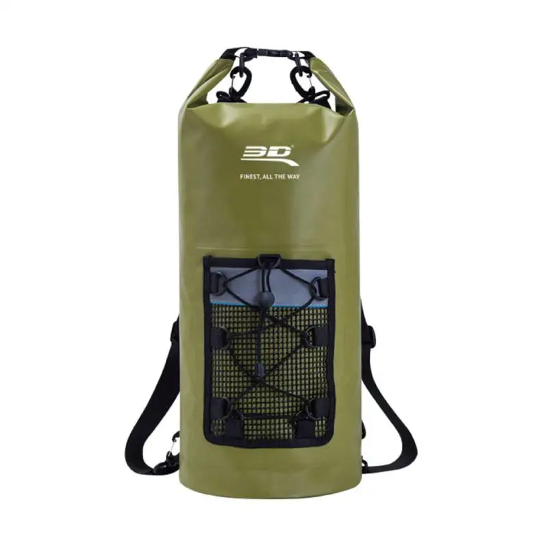 6117-AG 3D Maxpider 3D Roll-Top Dry Bag Backpack Army G a3d6117ag