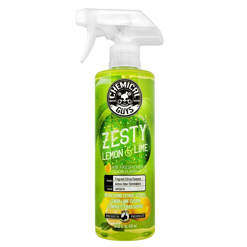 Chemical Guys Zesty Lemon Lime Air Freshener & Odor Eliminator - 16oz - Case of 6 chgAIR23216