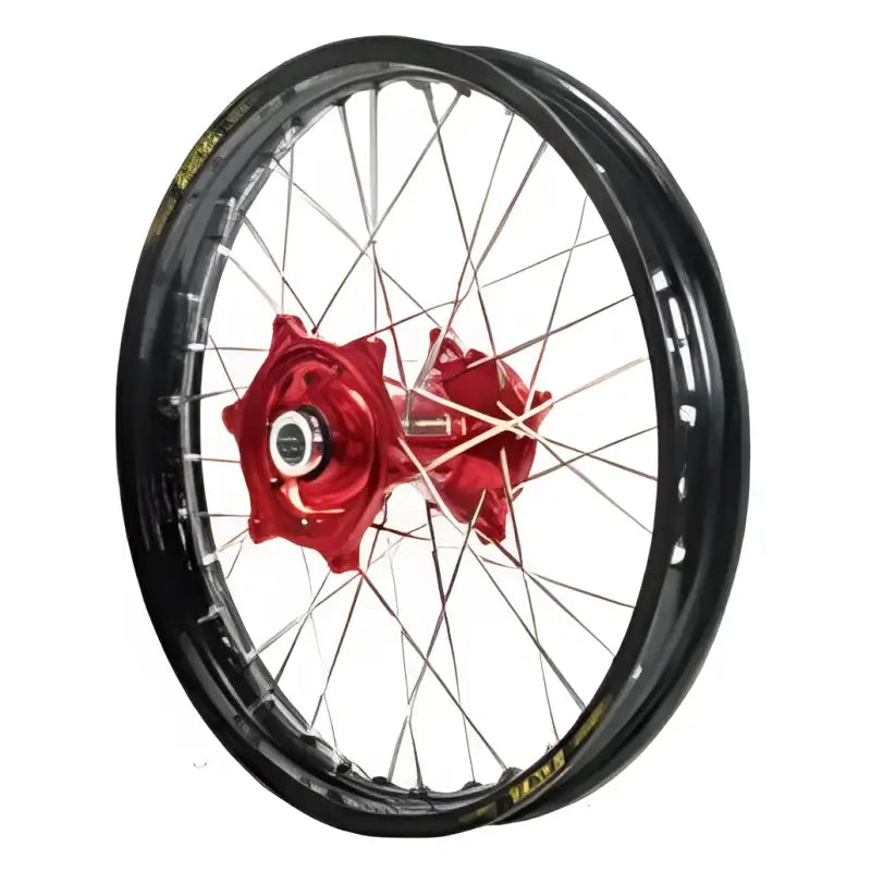 70-3063RB Dubya Rear Wheel 2.15 X 19 Red Haan Hub Black Rim wps-870-3063rb