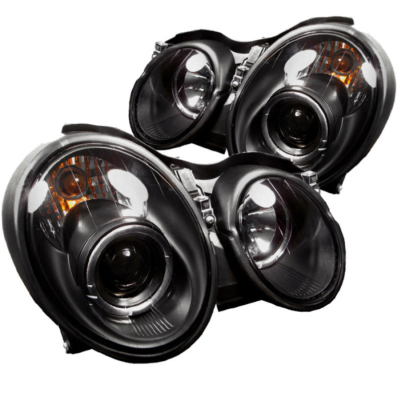 Spyder Mercedes Benz CLK 98-02 Projector Headlights Halogen Model- LED Halo Blk PRO-YD-MBCLK98-HL-BK spy5011176
