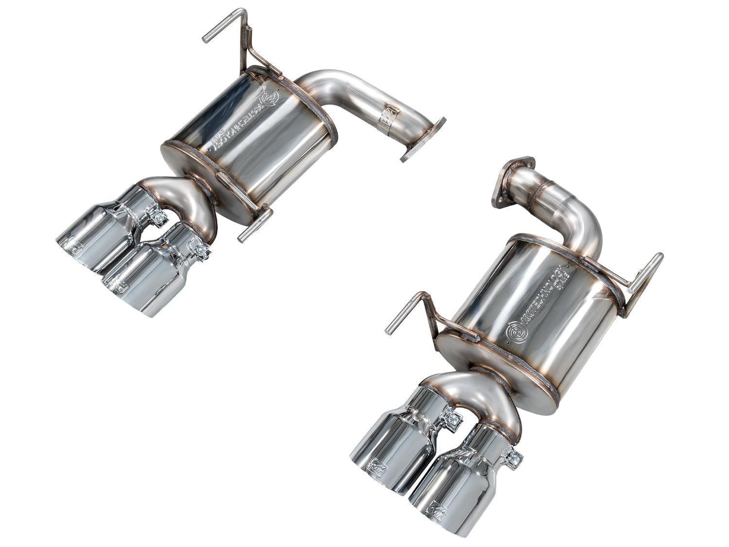 AWE Tuning Touring Edition Axleback Exhaust Chrome Silver Tips Subaru WRX 22-25 | 3015-42424