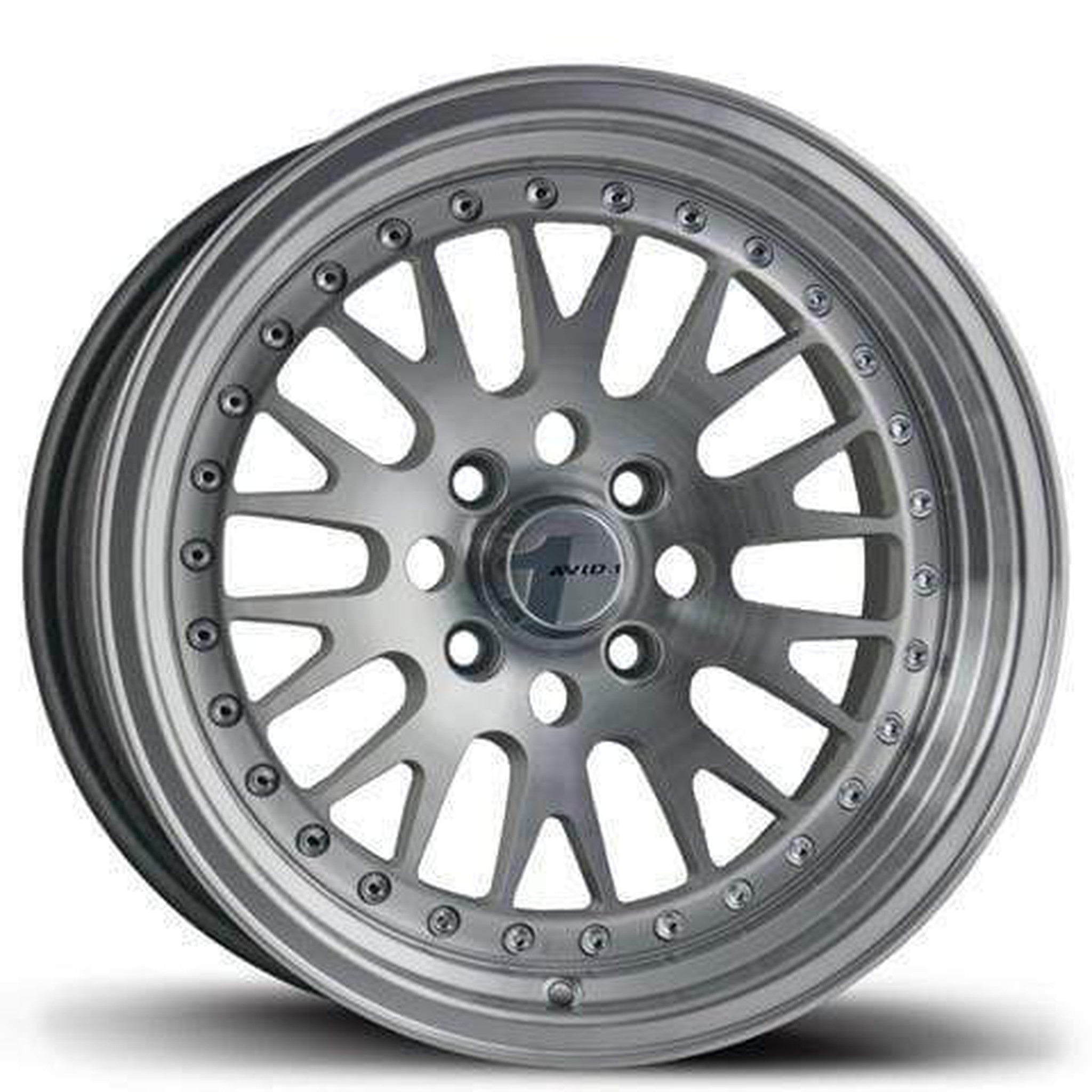 Avid.1 AV-12 Hyper Silver/Full Machined Face & Lip Wheel 16x8 4x100/114.3 25mm 73.1 | AV121680MA25MF