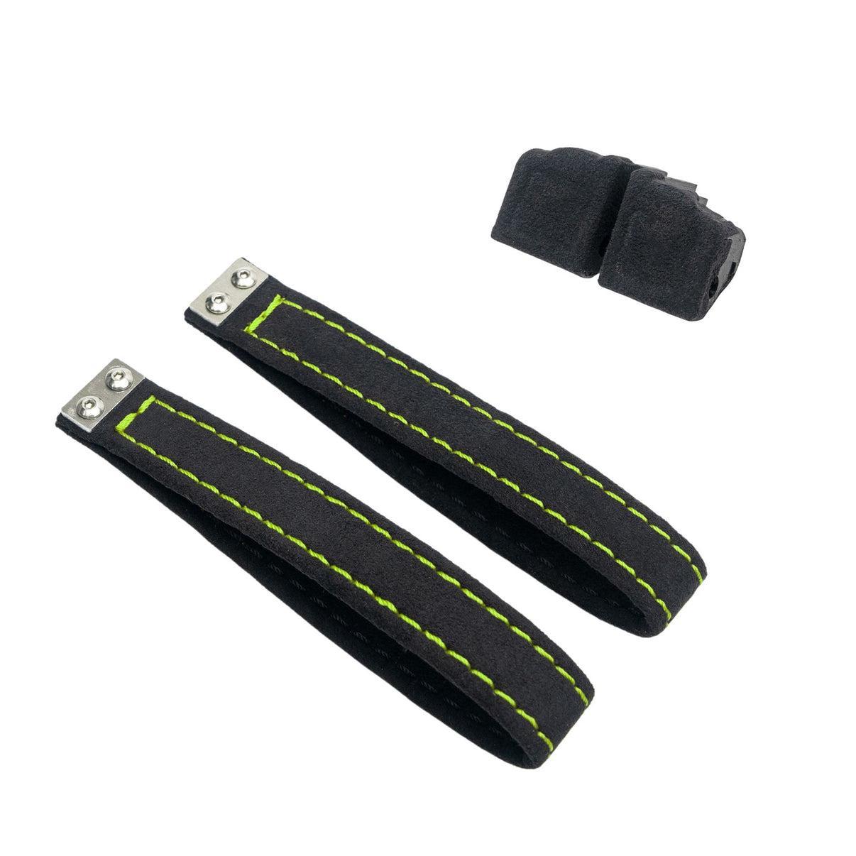 Billetworkz Alcantara Door Pull Strap Kit (Black/ Neon Yellow) Subaru WRX / STI / BRZ 2008-2021