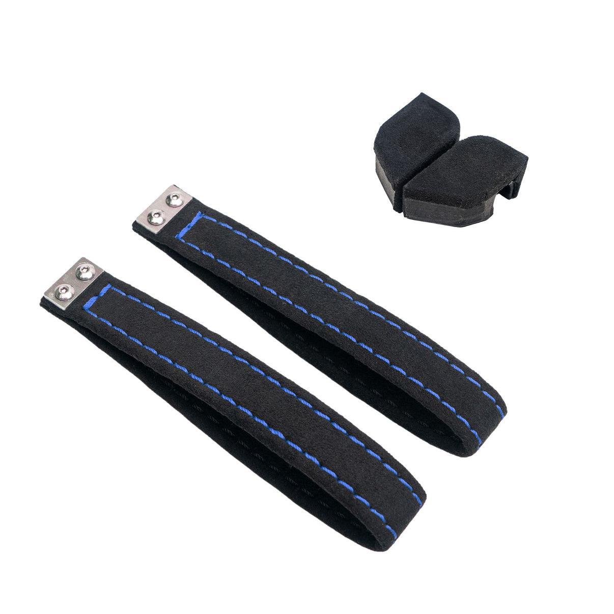 Billetworkz Alcantara Door Pull Strap Kit (Black/Blue) Subaru WRX / BRZ / GR86 2022-2025