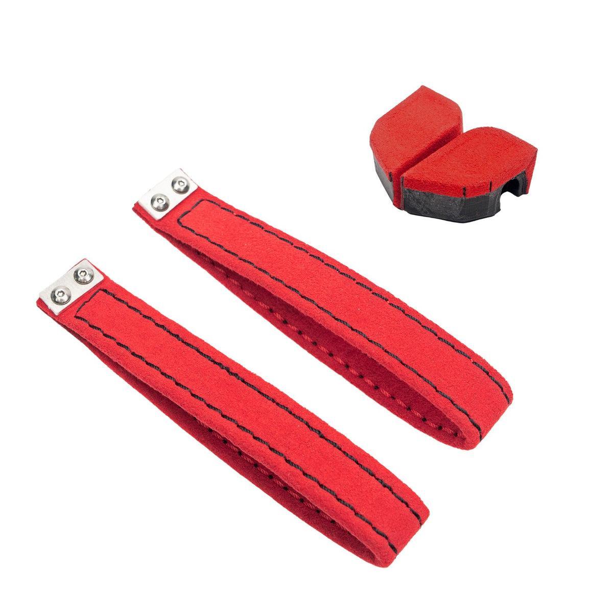 Billetworkz Alcantara Door Pull Strap Kit (Red/Black) Subaru WRX / BRZ / GR86 2022-2025