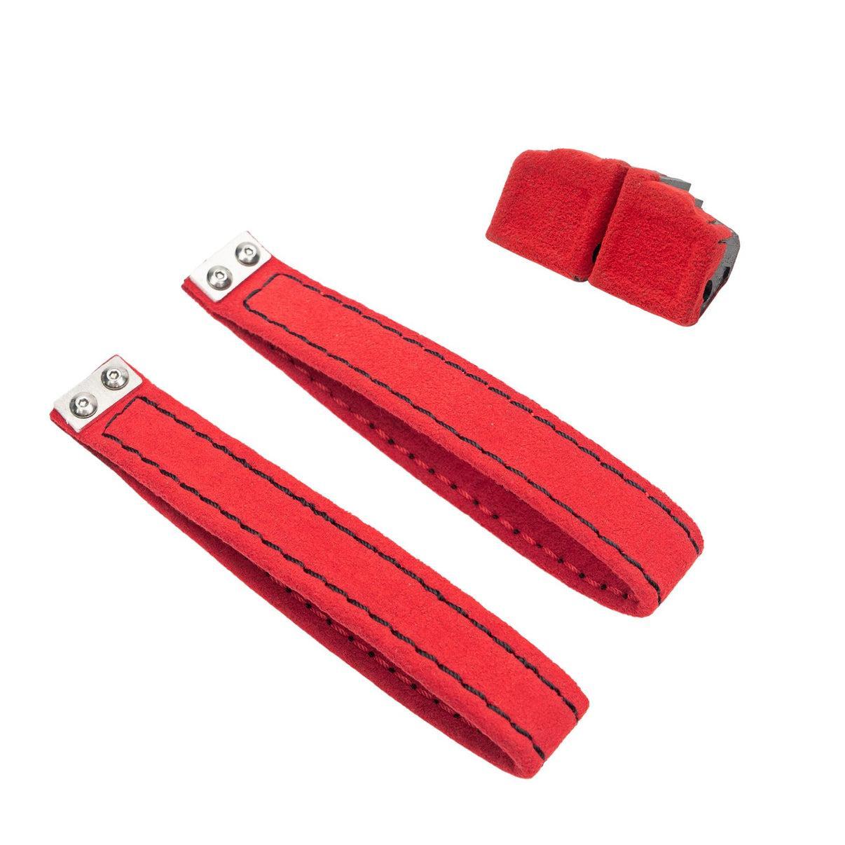 Billetworkz Alcantara Door Pull Strap Kit (Red/Black) Subaru WRX / STI / BRZ 2008-2021