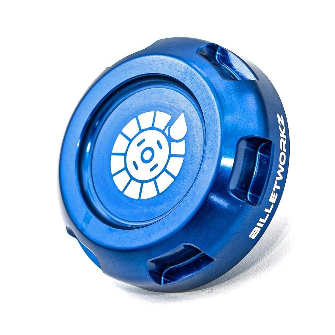 Billetworkz Clutch Fluid Cap Engraved Zero Series Blue Subaru WRX 2002-2014 / STI 2004-2014 | BW-EBCZ-SUB-CLU-BLU-E