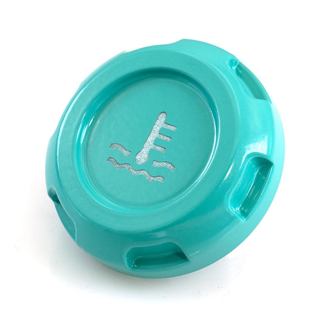 Billetworkz Coolant Overflow Cap Engraved Zero Series Hyper Teal Subaru WRX 02-25 / STI 04-21 | BW-EBCZ-SUB-COO-HYTL-E