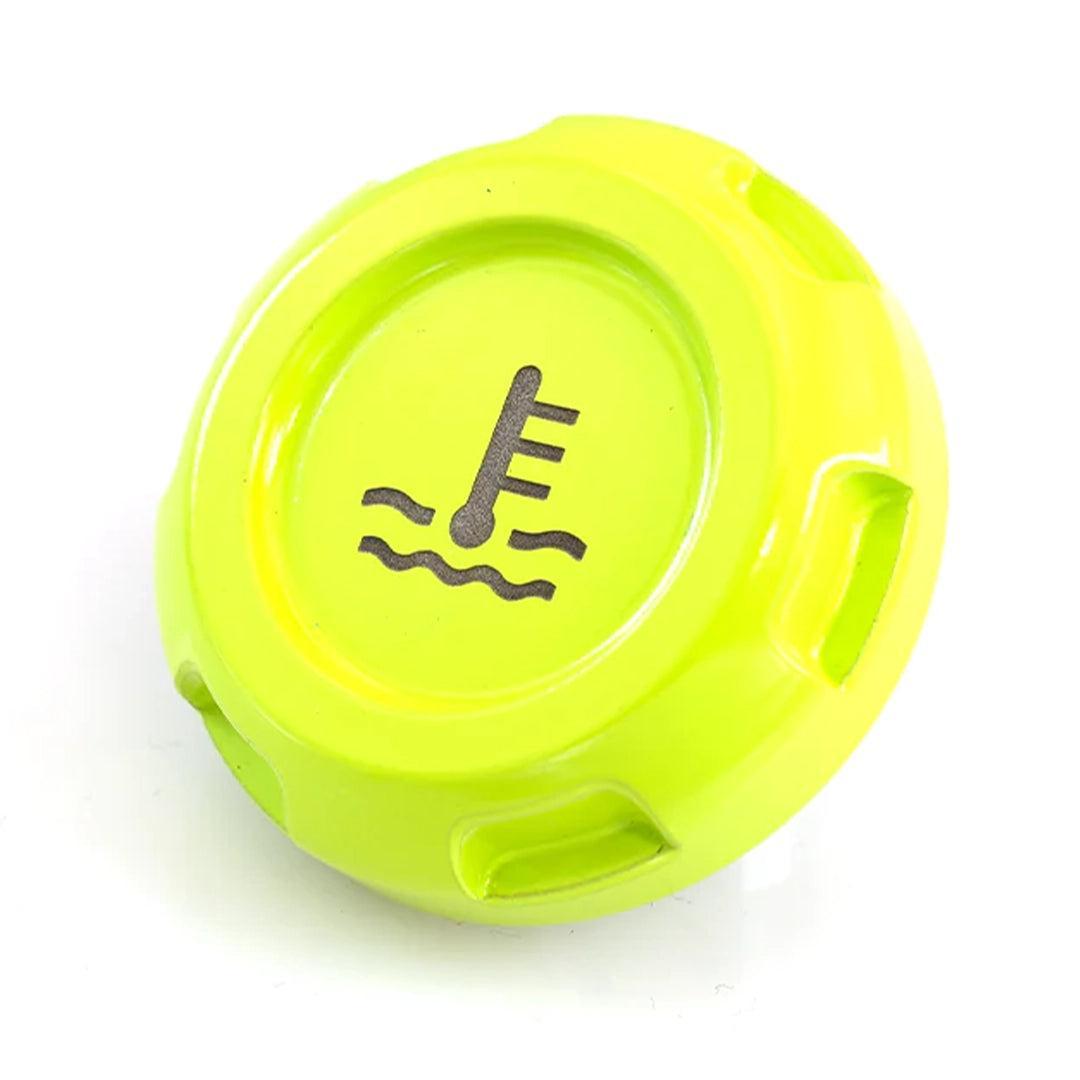 Billetworkz Coolant Overflow Cap Engraved Zero Series Neon Yellow Subaru WRX 02-25 / STI 04-21 | BW-EBCZ-SUB-COO-NYEL-E