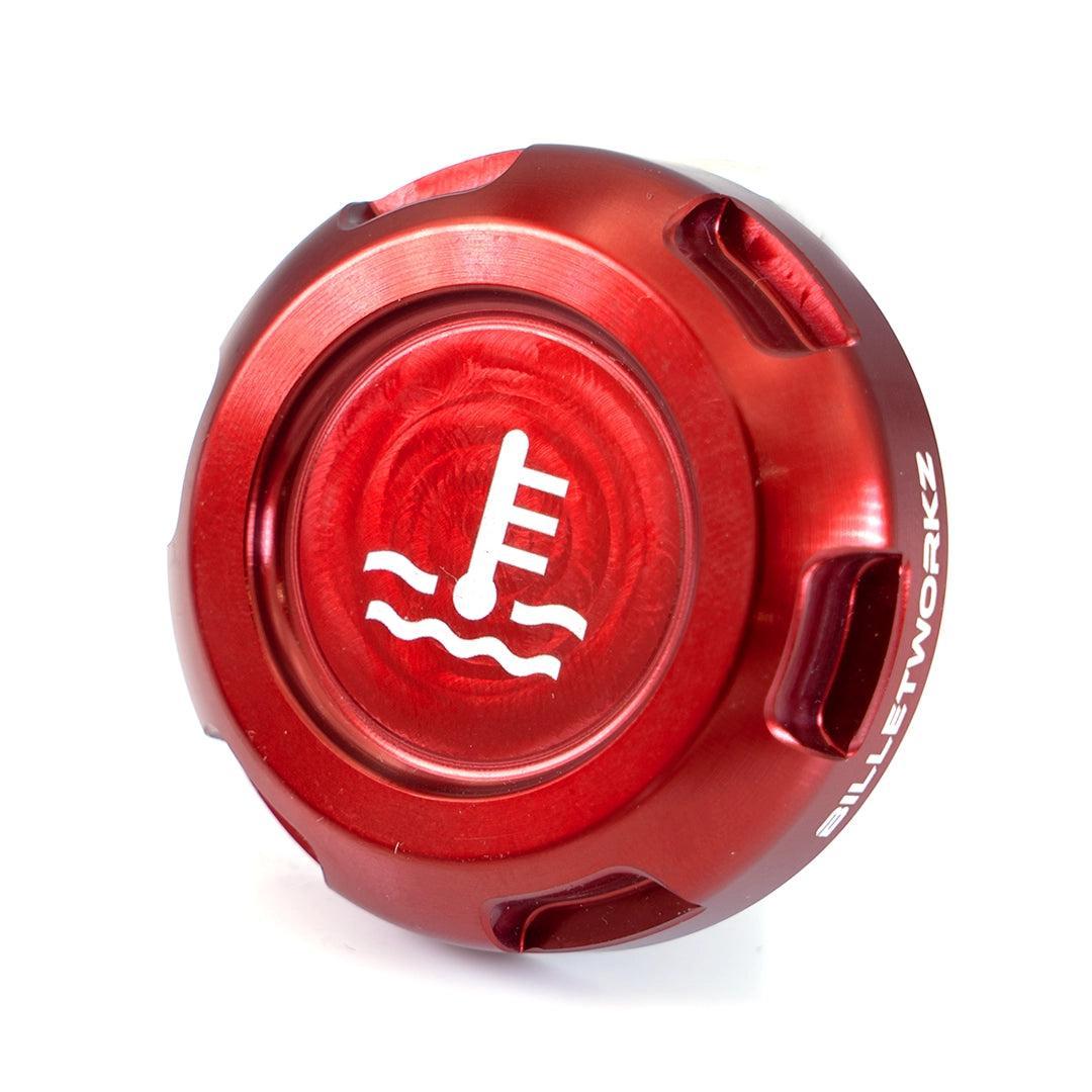 Billetworkz Coolant Overflow Cap Engraved Zero Series Red Subaru WRX 02-25 / STI 04-21 | BW-EBCZ-SUB-COO-RED-E