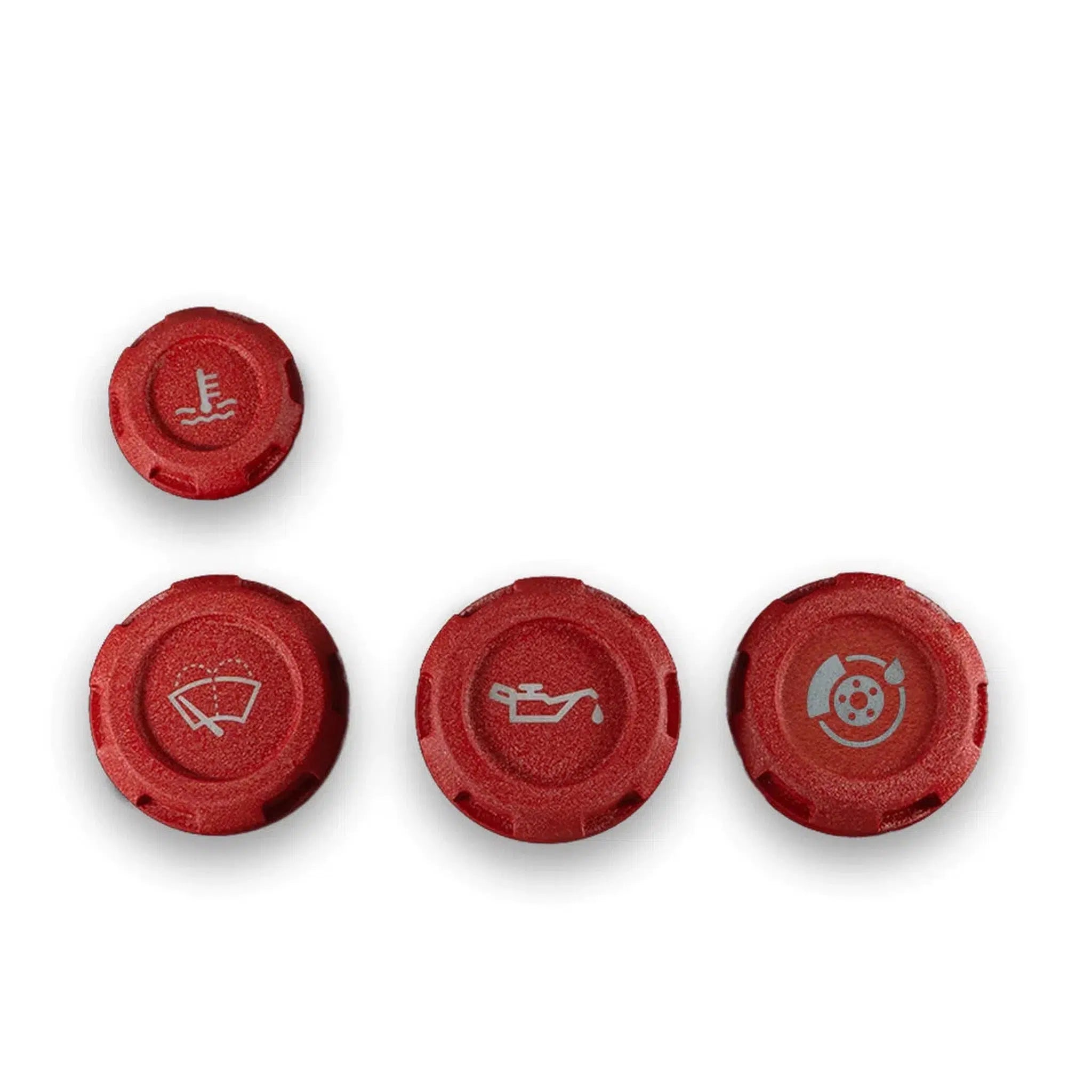 Billetworkz Engine Bay Caps Zero Series Red Wrinkle 2015-2025 Subaru WRX with Fluid Engraving | BW-EBCZ-SUB-VAWRX-RWR-E