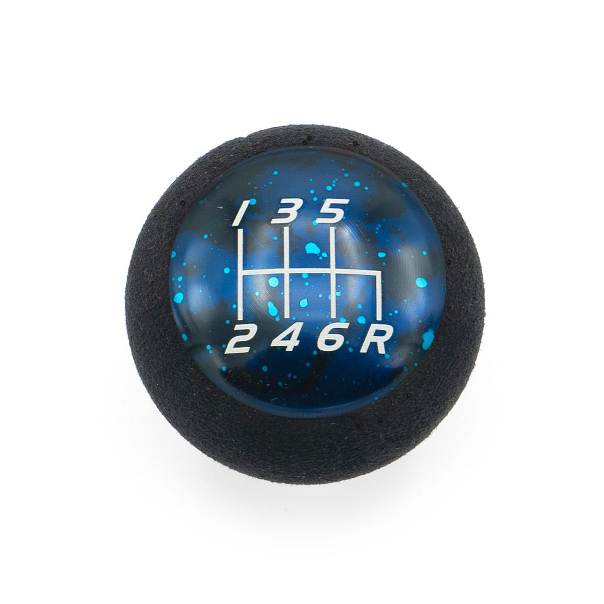 Billetworkz Fusion Weighted Shift Knob 6-Speed Alcantara Blue Cosmic Space Subaru WRX 15-25 / STI 04-21 | BW-KNB-SUB6-VEL6-BC-FUA
