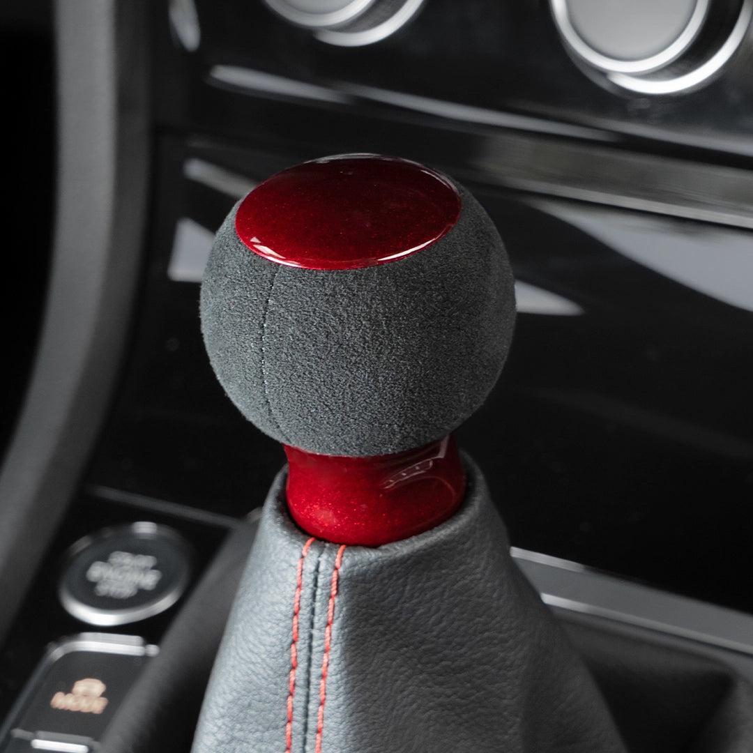 Billetworkz Fusion Weighted Shift Knob 6-Speed Alcantara Candy Red Subaru BRZ 2013-2025 | BW-KNB-BRZ-VEL6-CRED-FUA