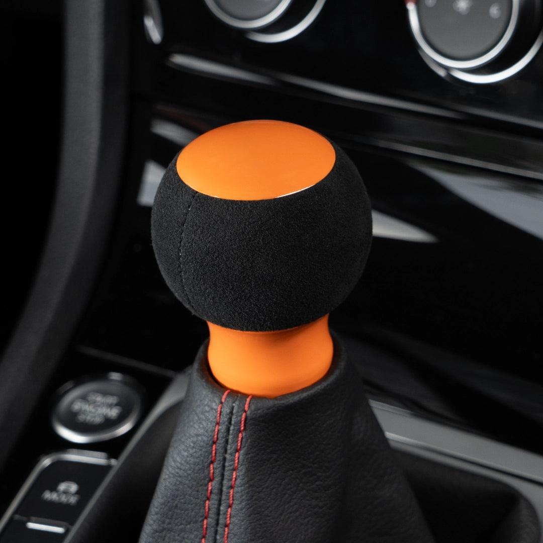 Billetworkz Fusion Weighted Shift Knob 6-Speed Alcantara Gloss Orange Subaru BRZ 2013-2025 | BW-KNB-BRZ-VEL6-GORA-FUA